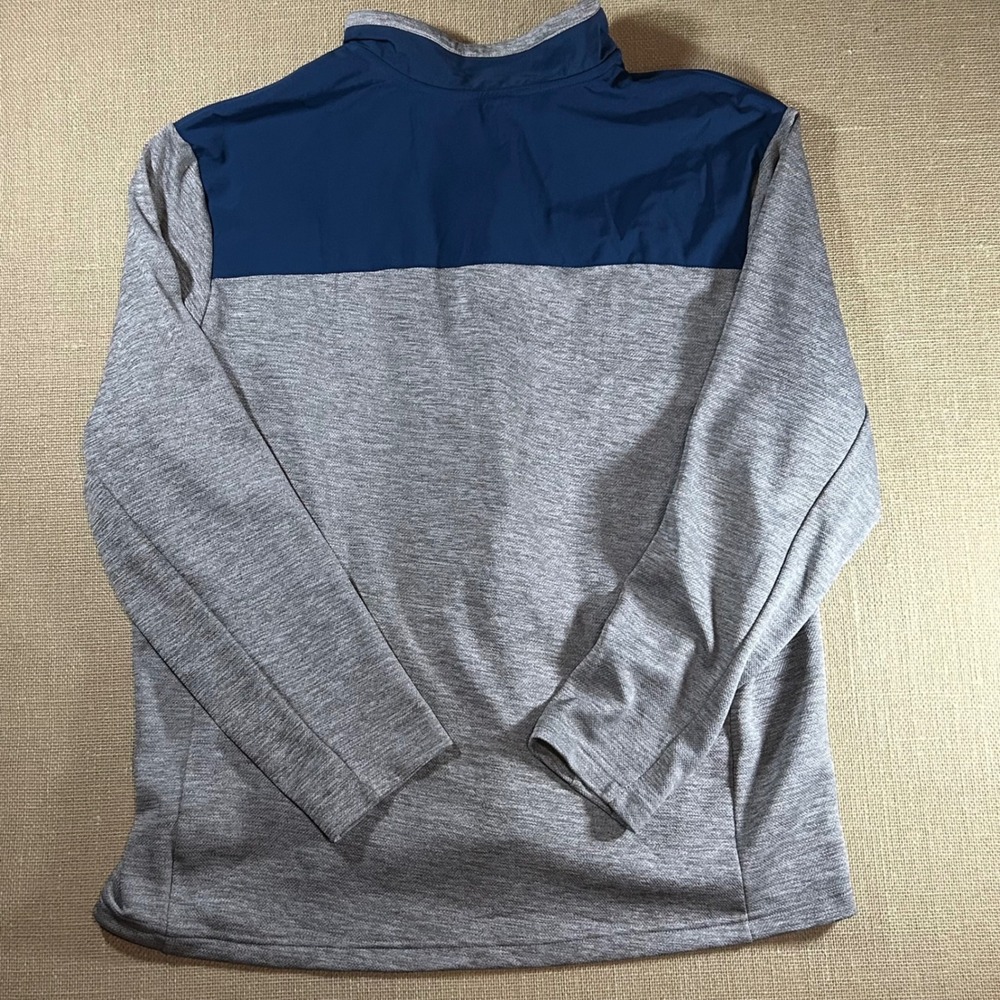 Orvis Mens Full Zip Jacket Gray Navy Blue XXL 1522009 Mock Neck Performance - Picture 3 of 7